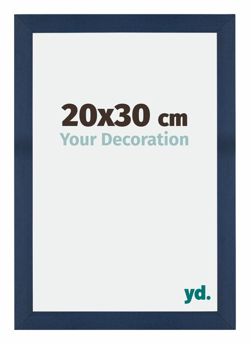 Mura MDF Cadre Photo 20x30cm Bleu Foncé Patine De Face Mesure | Yourdecoration.fr