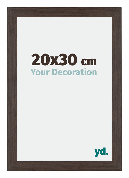 Mura MDF Cadre Photo 20x30cm Chêne Foncé De Face Mesure | Yourdecoration.fr