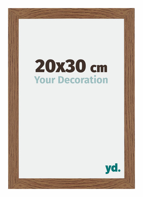 Mura MDF Cadre Photo 20x30cm Chêne Rustique De Face Mesure | Yourdecoration.fr