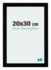 Mura MDF Cadre Photo 20x30cm Noir Brillant De Face Mesure | Yourdecoration.fr