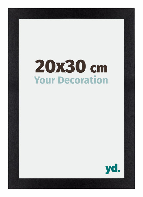 Mura MDF Cadre Photo 20x30cm Noir Mat De Face Mesure | Yourdecoration.fr