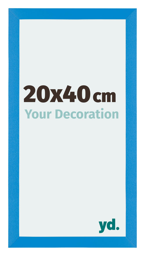 Mura MDF Cadre Photo 20x40cm Bleu Brillant De Face Mesure | Yourdecoration.fr