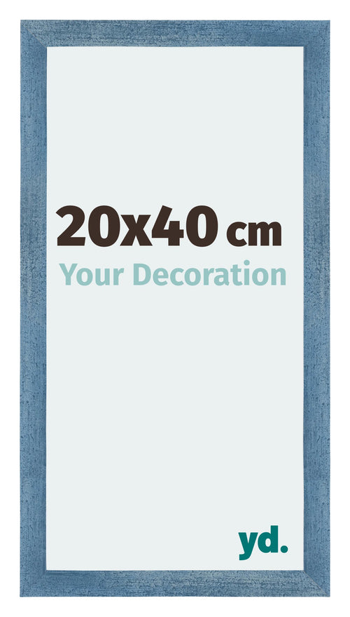 Mura MDF Cadre Photo 20x40cm Bleu Brillant Geveegd De Face Mesure | Yourdecoration.fr