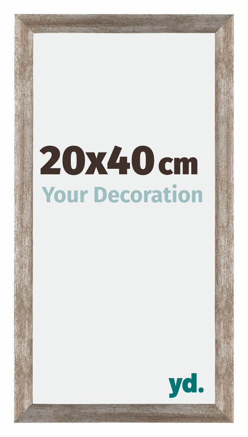 Mura MDF Cadre Photo 20x40cm Métal Vintage De Face Mesure | Yourdecoration.fr