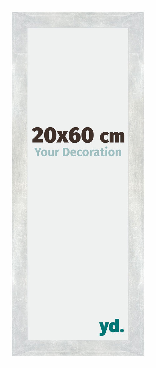 Mura MDF Cadre Photo 20x60cm Argent Mat De Face Mesure | Yourdecoration.fr