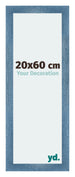 Mura MDF Cadre Photo 20x60cm Bleu Brillant Geveegd De Face Mesure | Yourdecoration.fr