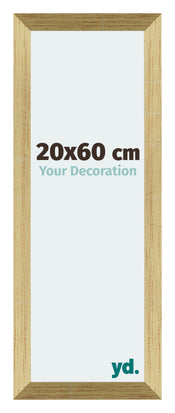 Mura MDF Cadre Photo 20x60cm Or Brillant De Face Mesure | Yourdecoration.fr