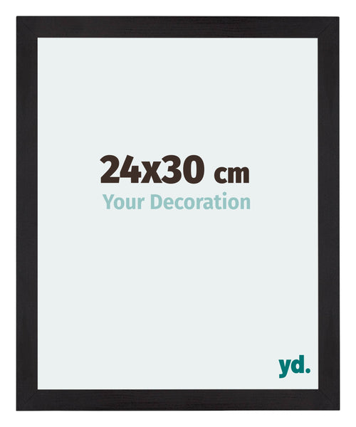 Mura MDF Cadre Photo 24x30cm Noir Grain De Bois De Face Mesure | Yourdecoration.fr