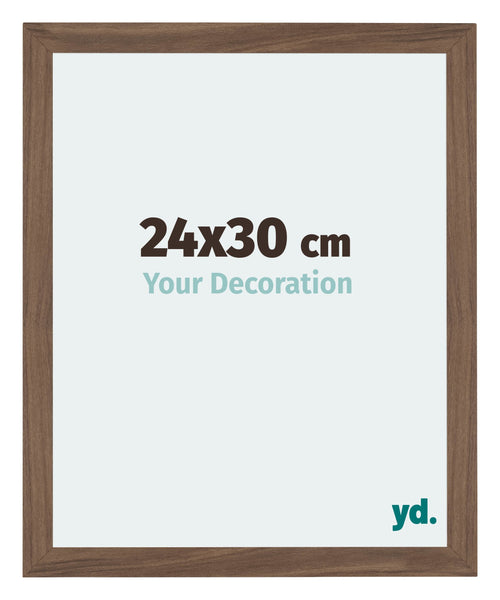 Mura MDF Cadre Photo 24x30cm Noyer Sombre De Face Mesure | Yourdecoration.fr