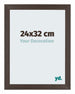 Mura MDF Cadre Photo 24x32cm Chêne Foncé De Face Mesure | Yourdecoration.fr