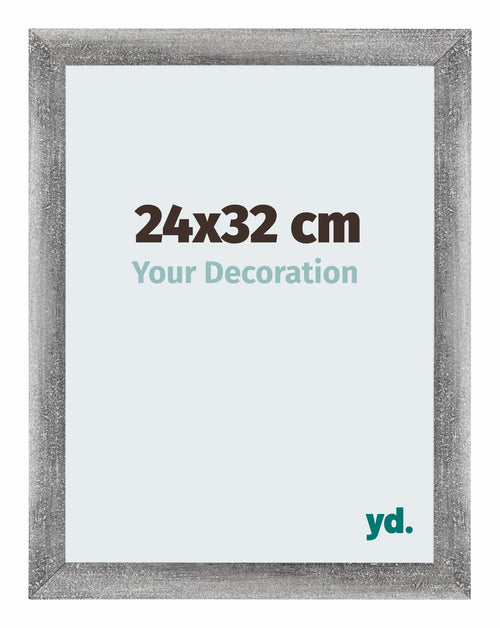 Mura MDF Cadre Photo 24x32cm Gris Patiné De Face Mesure | Yourdecoration.fr