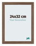 Mura MDF Cadre Photo 24x32cm Noyer Foncé De Face Mesure | Yourdecoration.fr