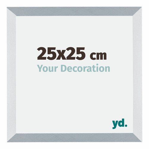 Mura MDF Cadre Photo 25x25cm Aluminium Brossé De Face Mesure | Yourdecoration.fr