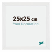 Mura MDF Cadre Photo 25x25cm Blanc Brillant De Face Mesure | Yourdecoration.fr