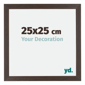 Mura MDF Cadre Photo 25x25cm Chêne Foncé De Face Mesure | Yourdecoration.fr