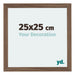 Mura MDF Cadre Photo 25x25cm Noyer Sombre De Face Mesure | Yourdecoration.fr