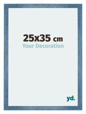 Mura MDF Cadre Photo 25x35cm Bleu Brillant Geveegd De Face Mesure | Yourdecoration.fr