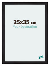 Mura MDF Cadre Photo 25x35cm Noir Grain De Bois De Face Mesure | Yourdecoration.fr