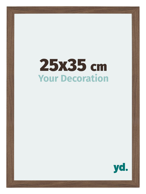 Mura MDF Cadre Photo 25x35cm Noyer Sombre De Face Mesure | Yourdecoration.fr