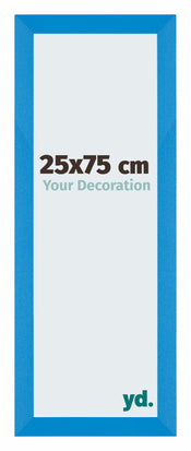 Mura MDF Cadre Photo 25x75cm Bleu Brillant De Face Mesure | Yourdecoration.fr