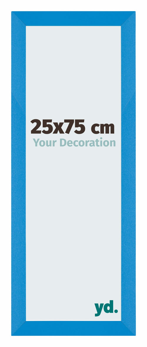 Mura MDF Cadre Photo 25x75cm Bleu Brillant De Face Mesure | Yourdecoration.fr