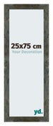 Mura MDF Cadre Photo 25x75cm Bleu Or Mélangé De Face Mesure | Yourdecoration.fr