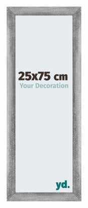 Mura MDF Cadre Photo 25x75cm Gris Patiné De Face Mesure | Yourdecoration.fr