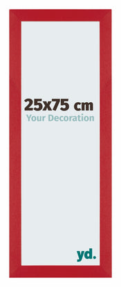 Mura MDF Cadre Photo 25x75cm Rouge De Face Mesure | Yourdecoration.fr