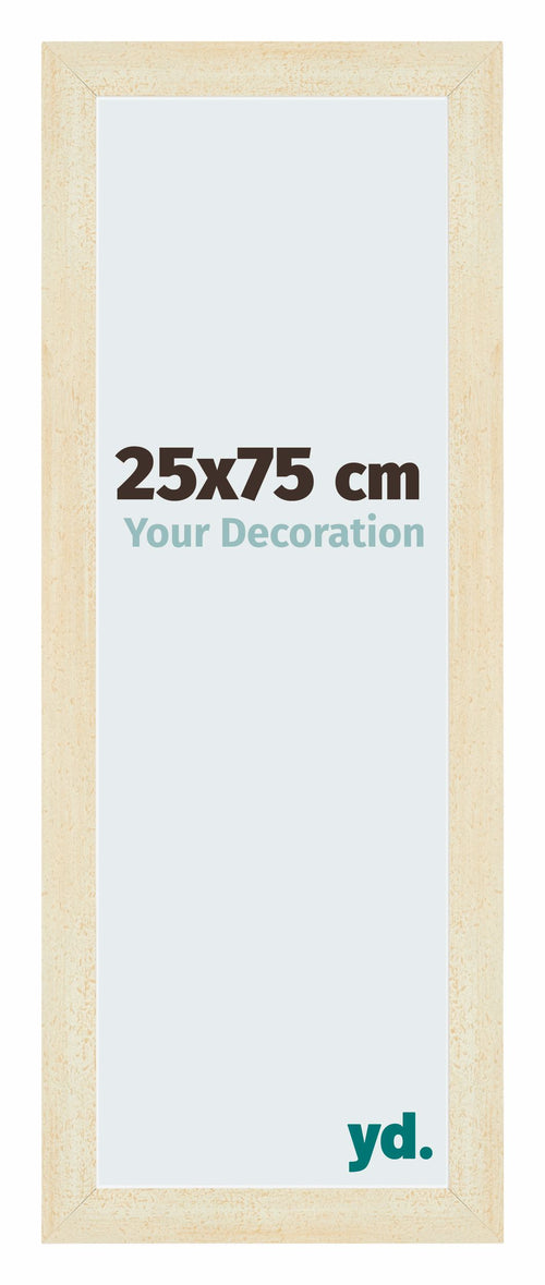 Mura MDF Cadre Photo 25x75cm Sable Patiné De Face Mesure | Yourdecoration.fr