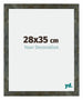 Mura MDF Cadre Photo 28x35cm Bleu Or Mélangé De Face Mesure | Yourdecoration.fr