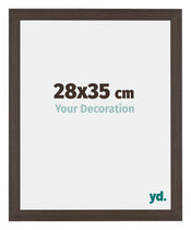 Mura MDF Cadre Photo 28x35cm Chêne Foncé De Face Mesure | Yourdecoration.fr