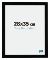 Mura MDF Cadre Photo 28x35cm Noir Brillant De Face Mesure | Yourdecoration.fr