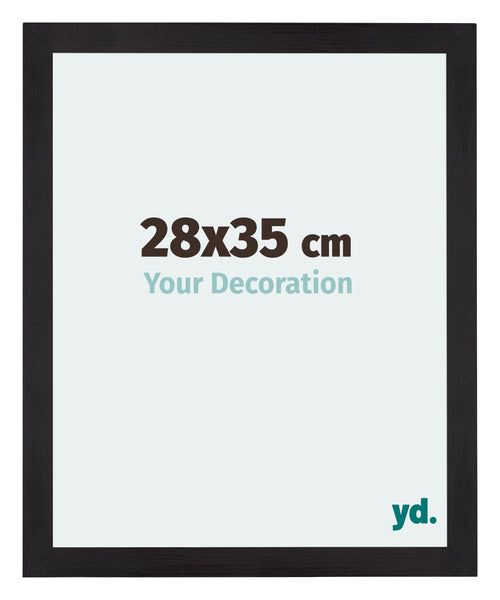 Mura MDF Cadre Photo 28x35cm Noir Grain De Bois De Face Mesure | Yourdecoration.fr