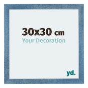 Mura MDF Cadre Photo 30x30cm Bleu Brillant Geveegd De Face Mesure | Yourdecoration.fr