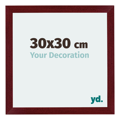 Mura MDF Cadre Photo 30x30cm Bordeaux Balayé De Face Mesure | Yourdecoration.fr