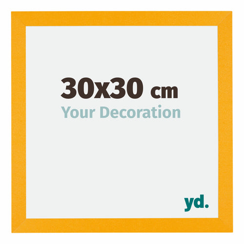 Mura MDF Cadre Photo 30x30cm Jaune De Face Mesure | Yourdecoration.fr