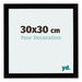 Mura MDF Cadre Photo 30x30cm Noir Brillant De Face Mesure | Yourdecoration.fr