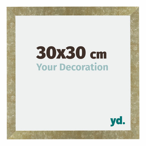 Mura MDF Cadre Photo 30x30cm Or Antique De Face Mesure | Yourdecoration.fr