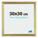 Mura MDF Cadre Photo 30x30cm Or Brillant De Face Mesure | Yourdecoration.fr