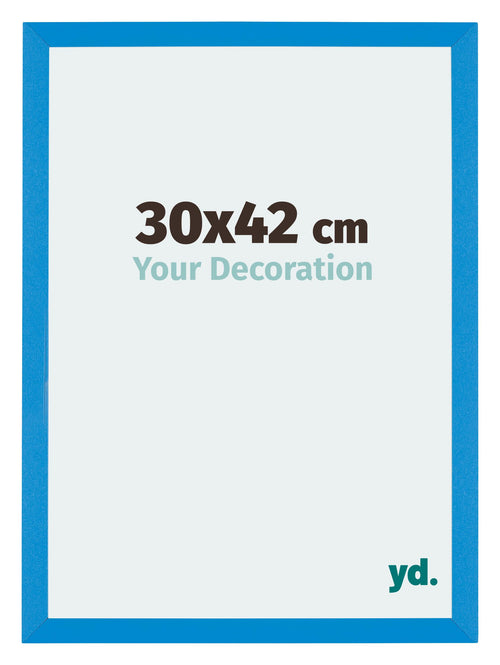 Mura MDF Cadre Photo 30x42cm Bleu Brillant De Face Mesure | Yourdecoration.fr