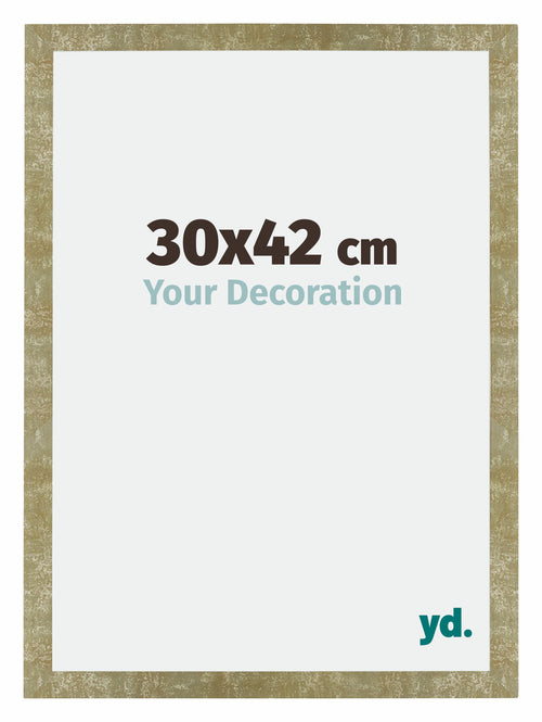 Mura MDF Cadre Photo 30x42cm Or Antique De Face Mesure | Yourdecoration.fr