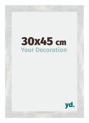 Mura MDF Cadre Photo 30x45cm Argent Brillant Vintage De Face Mesure | Yourdecoration.fr