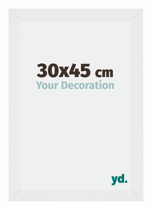 Mura MDF Cadre Photo 30x45cm Blanc Brillant De Face Mesure | Yourdecoration.fr