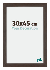 Mura MDF Cadre Photo 30x45cm Chêne Foncé De Face Mesure | Yourdecoration.fr