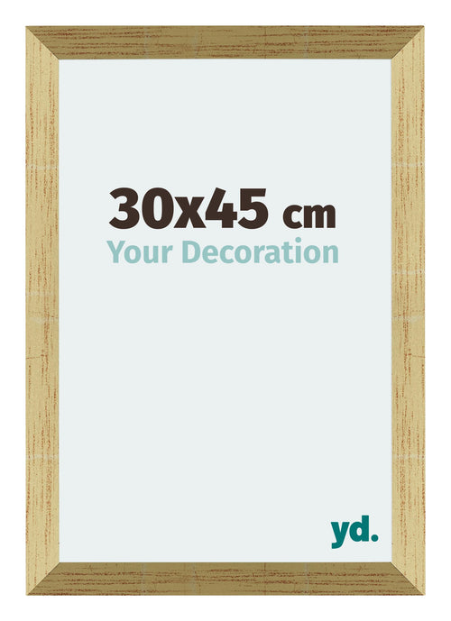 Mura MDF Cadre Photo 30x45cm Or Brillant De Face Mesure | Yourdecoration.fr