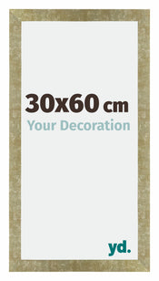 Mura MDF Cadre Photo 30x60cm Or Antique De Face Mesure | Yourdecoration.fr