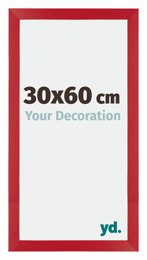 Mura MDF Cadre Photo 30x60cm Rouge De Face Mesure | Yourdecoration.fr