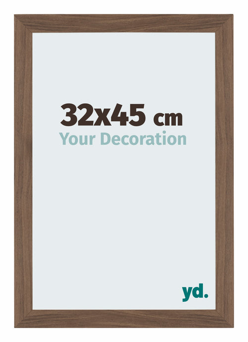 Mura MDF Cadre Photo 32x45cm Noyer Foncé De Face Mesure | Yourdecoration.fr