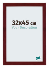 Mura MDF Cadre Photo 32x45cm Vin Rouge Patiné De Face Mesure | Yourdecoration.fr