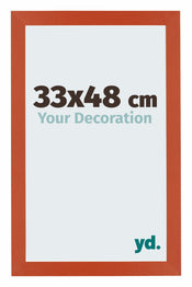 Mura MDF Cadre Photo 33x48cm Orange De Face Mesure | Yourdecoration.fr